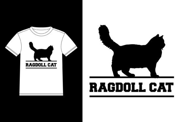 Adorable Ragdoll Cat T-Shirt Design Template for Creative Projects