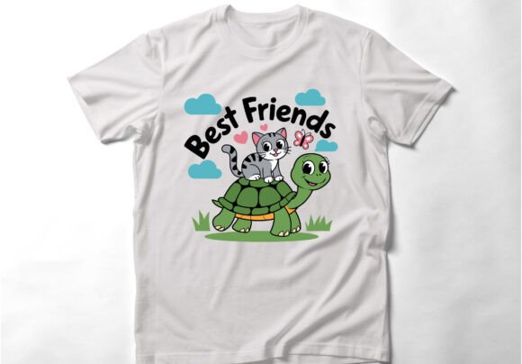 Creative Charm: The Best Friends Turtle T-Shirt Design