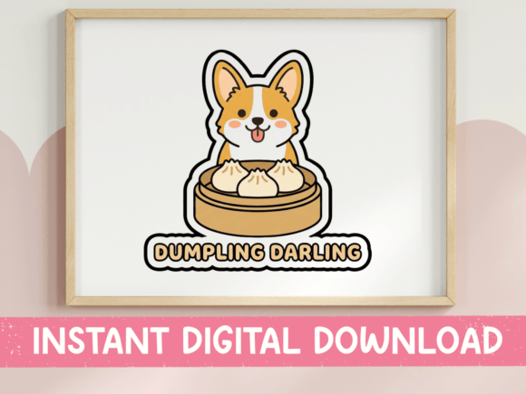 Dumpling Darling Corgi: A Design Asset for Whimsical Branding
