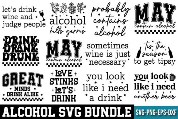 Elevate Projects with the Alcohol SVG Design Bundle