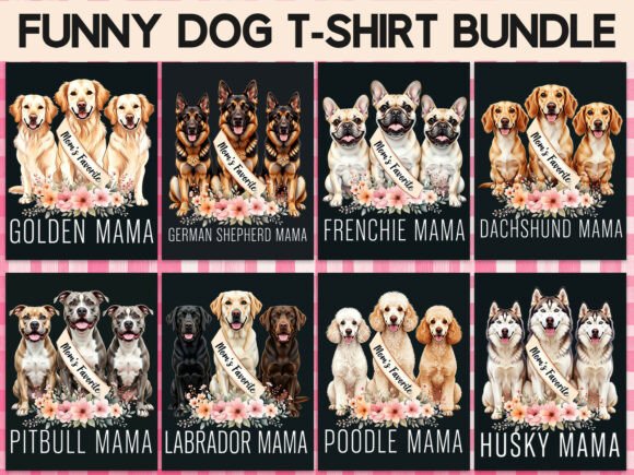 Favorite Dog Mom PNG Design Bundle: A Creative Asset for Pet-Themed Branding