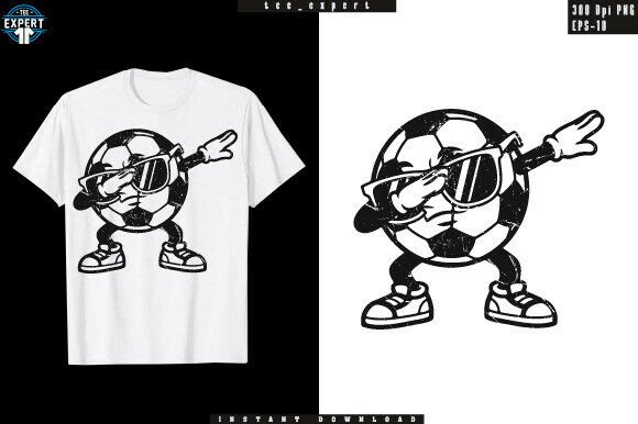 Funny Dabbing Soccer Ball T-shirt Design: A Playful Asset for Creators