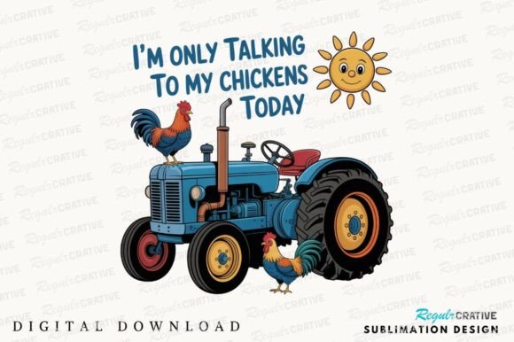 Funny Farm Tractor Chicken Design: A Creative Asset for Modern Projects