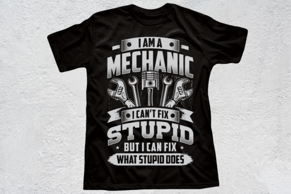 Funny Mechanic T-shirt Design: Witty Visual Assets for Creative Projects