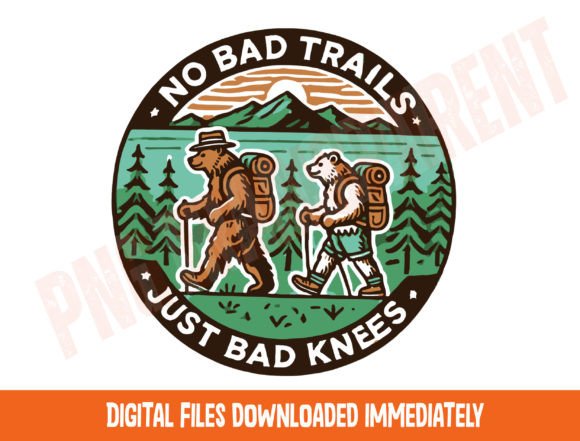 Funny Png Hiking Design: Trendy Vintage Outdoor Art
