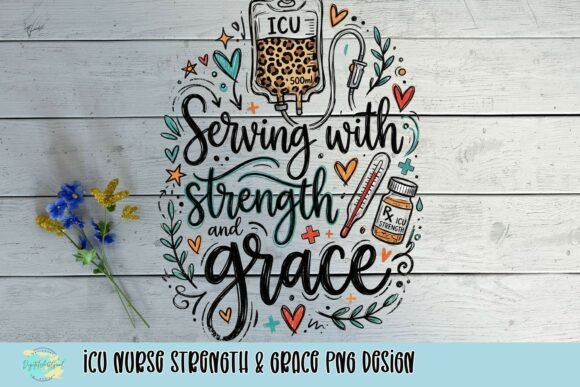 ICU Nurse Strength & Grace PNG Design: A Visual Tribute
