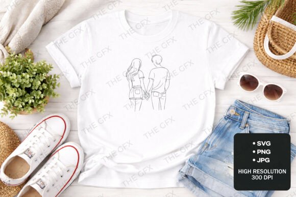 Love Always: A Modern Couple Art Design for Your Projects