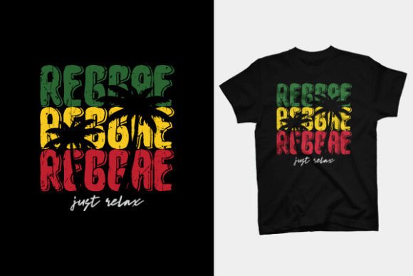 Reggae T-Shirt Design: Creative Illustrations & Typography
