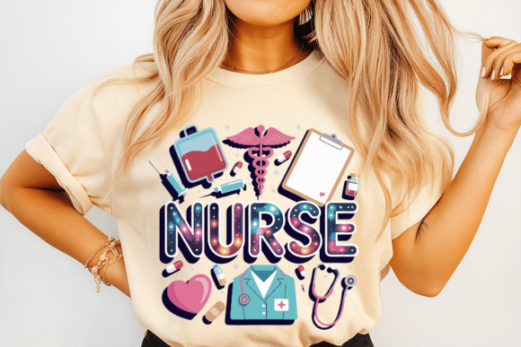 Vibrant Nurse Concept Illustration: A Modern Design Asset