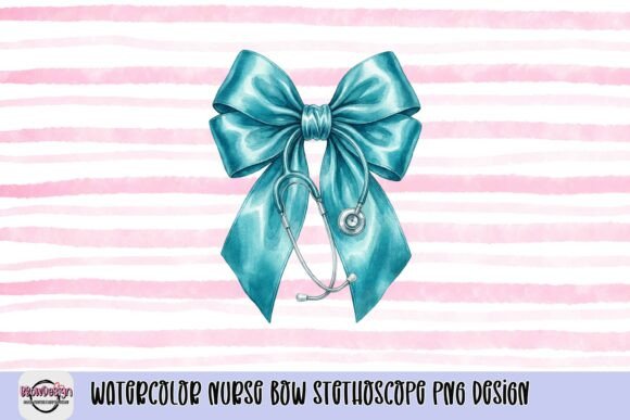 Watercolor Nurse Bow Stethoscope PNG Design: A Designer's Guide