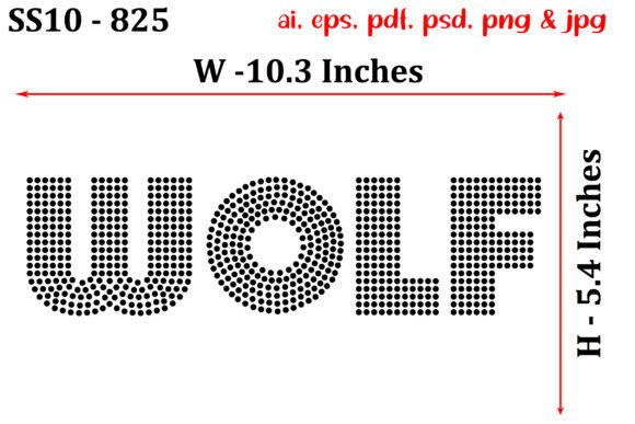 Wolf Rhinestone Design: Sparkling Animal